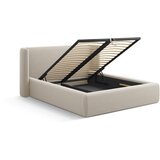 Windsor & Co Sofas Bež oblazinjena zakonska postelja s prostorom za shranjevanje z letvenim dnom 200x200 cm Jason – | Shoptok.si