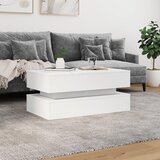  Stolić za kavu s LED svjetlima bijeli 90 x 50 x 40 cm | Eponuda.ba