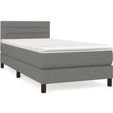 Maison Chic Box spring postelja - Vzmetna postelja z vzmetnico temno siva 90x200 cm blago SL409, (21909557) | Shoptok.si