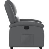  Naslonjač na podizanje od umjetne kože siva | shoptok.hr
