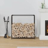  Stalak za drva crni 90x28x90 cm Hladno valjani čelik | Eponuda.com