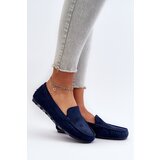 Boto EVENTO Women's Navy Suede Moccasins Ranica | shoptok.hr
