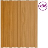 Krovni panel 36 pcs Prirodna 60 x 45 cm Pocinčani čelik | shoptok.hr