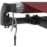 Tenda na ručno uvlačenje s LED svjetlima bordo 400 x 300 cm | shoptok.hr