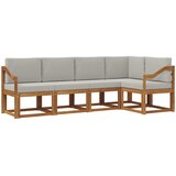  Set vanjskih sofa 5 kom. Prirodna i svijetlo siva Smeđa 245 x 126,5 x 73 cm | shoptok.hr
