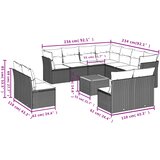  12-dijelni set vrtnih sofa od poliratana s jastucima bež | shoptok.hr