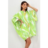 Fasardi Official green-and-white patterned Miss city kimono dress