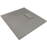 Sanotechnik pravokotna tuš kad s kanaleto siva, 80x80x2,6cm Cene