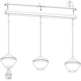 Eglo perpigo visilica/3, gu10, 3x5w, crno/bela | Eponuda.com