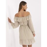 Och Bella Dress-TW-SK-BI-1203.72P-light beige | shoptok.hr