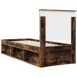  Okvir za krevet s uzglavljem Dimljeni hrast 75 x 190 cm | shoptok.hr