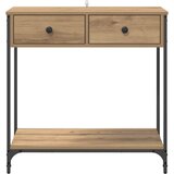  Konzolna stolica s ladicama Umjetnički hrast 75 x 34,5 x 75 cm | shoptok.hr