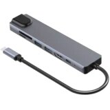 Kettz Adapter konverter TIP C 7/1 USB 3.0x2/Ethernet RJ45 /HDMI 4K 30HZ/PD/SD/TF Cene