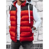 DStreet Men's burgundy hooded vest TX4269