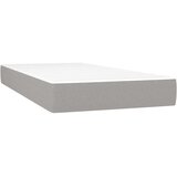 vidaXL Box spring postelja z vzmetnico svetlo siva 90x190 cm blago | Shoptok.si