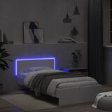  Okvir za krevet s uzglavljem i LED svjetlima bijeli 100x200 cm | shoptok.hr