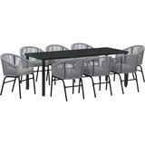 Vrtni set za objed 9 kom. Antracit Čelik s prahom premazan | shoptok.hr