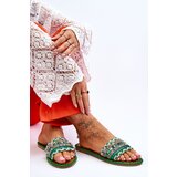 Boto Women's Embellished Slippers Green Bellisa | ePonuda.com