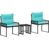  Set vanjskog namještaja 7 pcs Crna i Tirkizna poliratan | Eponuda.ba