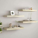 vidaXL plutajuće zidne police 4 kom boja hrasta 60 x 23,5 x 3,8 cm MDF Cijene