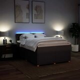  Krevet s oprugama i madracem tamnosmeđi 140 x 190 cm od tkanine | shoptok.hr