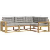 vidaXL Zunanja garnitura za sedenje 3 pcs Bela in svetlo siva, (5000280755) | Shoptok.si