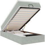 vidaXL Otomanski posteljni okvir z vzmetnico siv 80x200 cm žamet | Shoptok.si