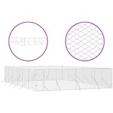 vidaXL Vanjski kavez za pse srebrni 8 x 12 x 2 m od pocinčanog čelika | shoptok.hr