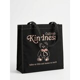Sinsay Pamučna shopper torba s motivom medvjeda i natpisom | shoptok.hr