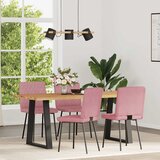 Furnova Jedilni stoli 4 kosi roza žamet, (21929239) | Shoptok.si