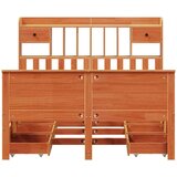 vidaXL krevet s regalom za knjige bez madraca 140 x 190 cm od borovine | shoptok.hr