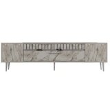 Hanah home tv polica Dekolp1 ephesus marble silver