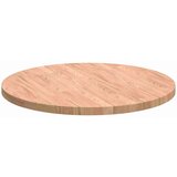 vidaXL Nepremična površina Svetlo rjava Ø 60 x 2.5 cm Trda hrastovina | Shoptok.si