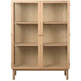 Unique Furniture Vitrina iz masivnega hrasta 140x100 cm Elba – Cene