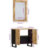vidaXL Kopalniška garnitura 2-delna trden mangov les | Shoptok.si