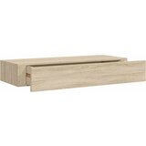  Zidna polica s ladicom boja hrasta 60 x 23,5 x 10 cm MDF | shoptok.hr