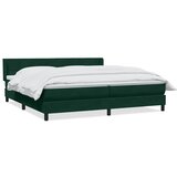 Box Spring krevet s madracem tamno zeleni 180x220 cm baršun | shoptok.hr
