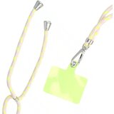Swing privjesak za telefon podesive duljine / duljina kabela 165 cm (max 82,5 cm u omči) / rame ili vrat - sivo žuta | shoptok.hr