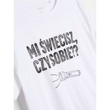 Sinsay Pamučna majica s natpisom Mi świecisz czy sobie | shoptok.hr