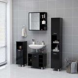 vidaXL Kupaonski ormarić s ogledalom crni 62,5x20,5x64 cm od iverice | shoptok.hr