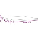  Ploča za stol 40 x 40 x 1,7 cm četvrtasta od masivne borovine | shoptok.hr
