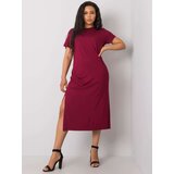 BASIC Feel Good Dress-RV-SK-6637.13X-burgundy | Shoptok.si
