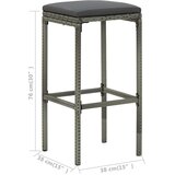  4-dijelni vrtni barski set s jastucima sivi | shoptok.hr