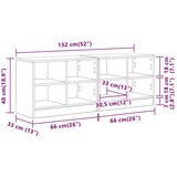  Ormarić za krevet s policom 2 kom. Bijela 66 x 33 x 48 cm - Bijela | shoptok.hr