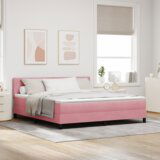  Box Spring postelja z vzmetnico Roza Super King Velur, (22052230) | Shoptok.si