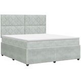  Boxspring krevet s madracem Svjetlosiva 140 x 190 cm Baršun | shoptok.hr