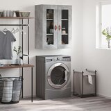 The Living Store Stenska omarica betonsko siva 69,5x34x90 cm - Stenska Omarica, (21429747) Cene