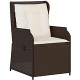  Vrtna klupa s jastukom 2 pcs Smeđa Poli ratan | shoptok.hr