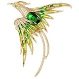 INF Broška s feniksom iz emajla Green, (21686037) | Shoptok.si