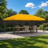 Paviljon s bočnim stranama 6 x 3 m Žuta Poliester i čelik 190 | shoptok.hr